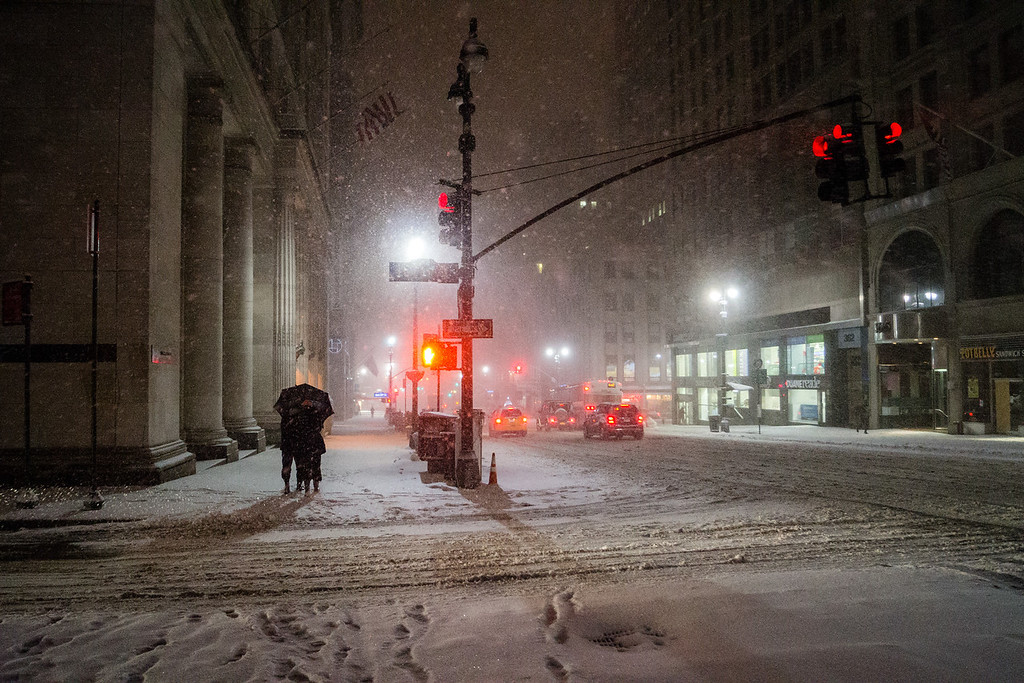 New York Winter Night – Midtown in the Snow-XL
